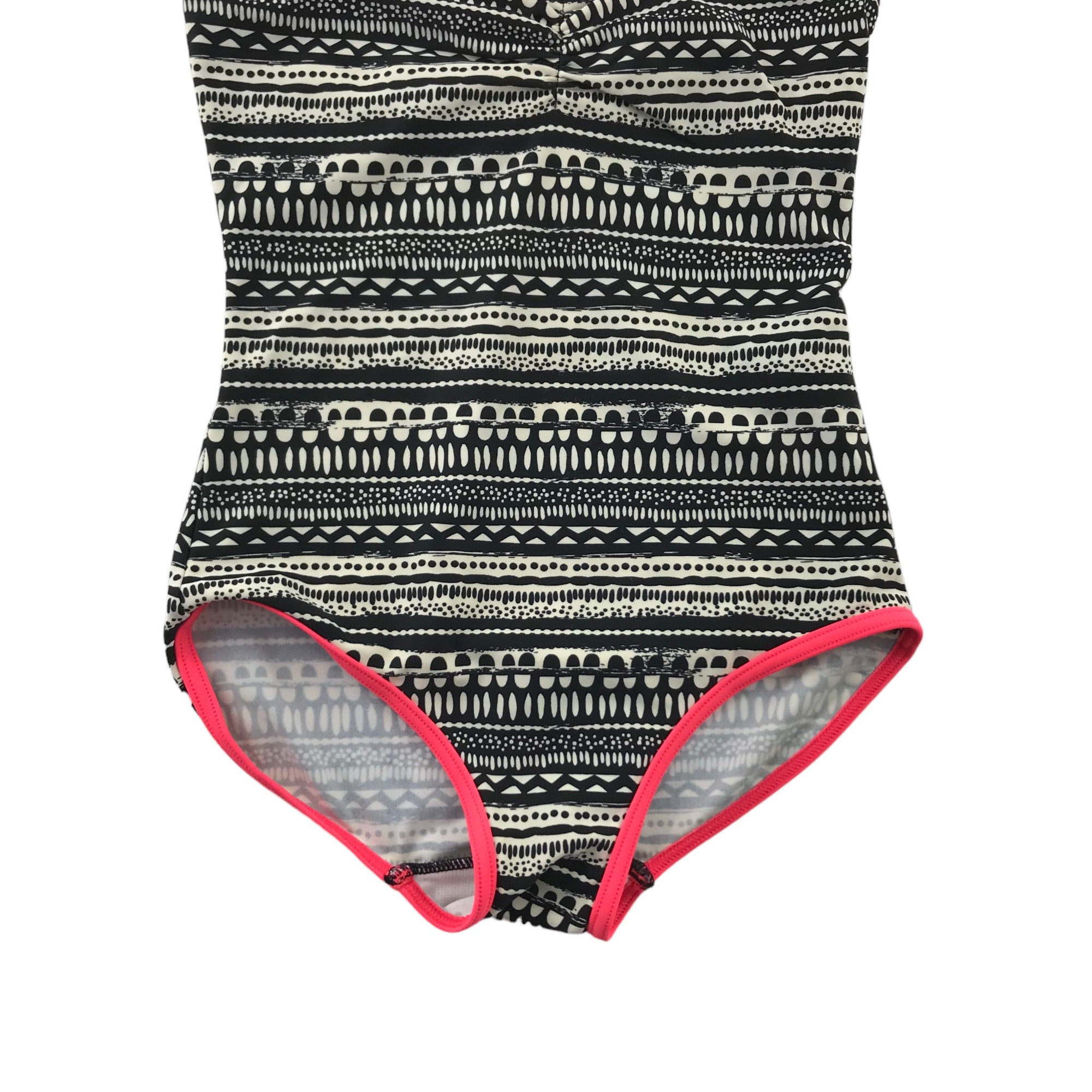 George Swimsuit Age 6 Black and White Graphic Print One Piece