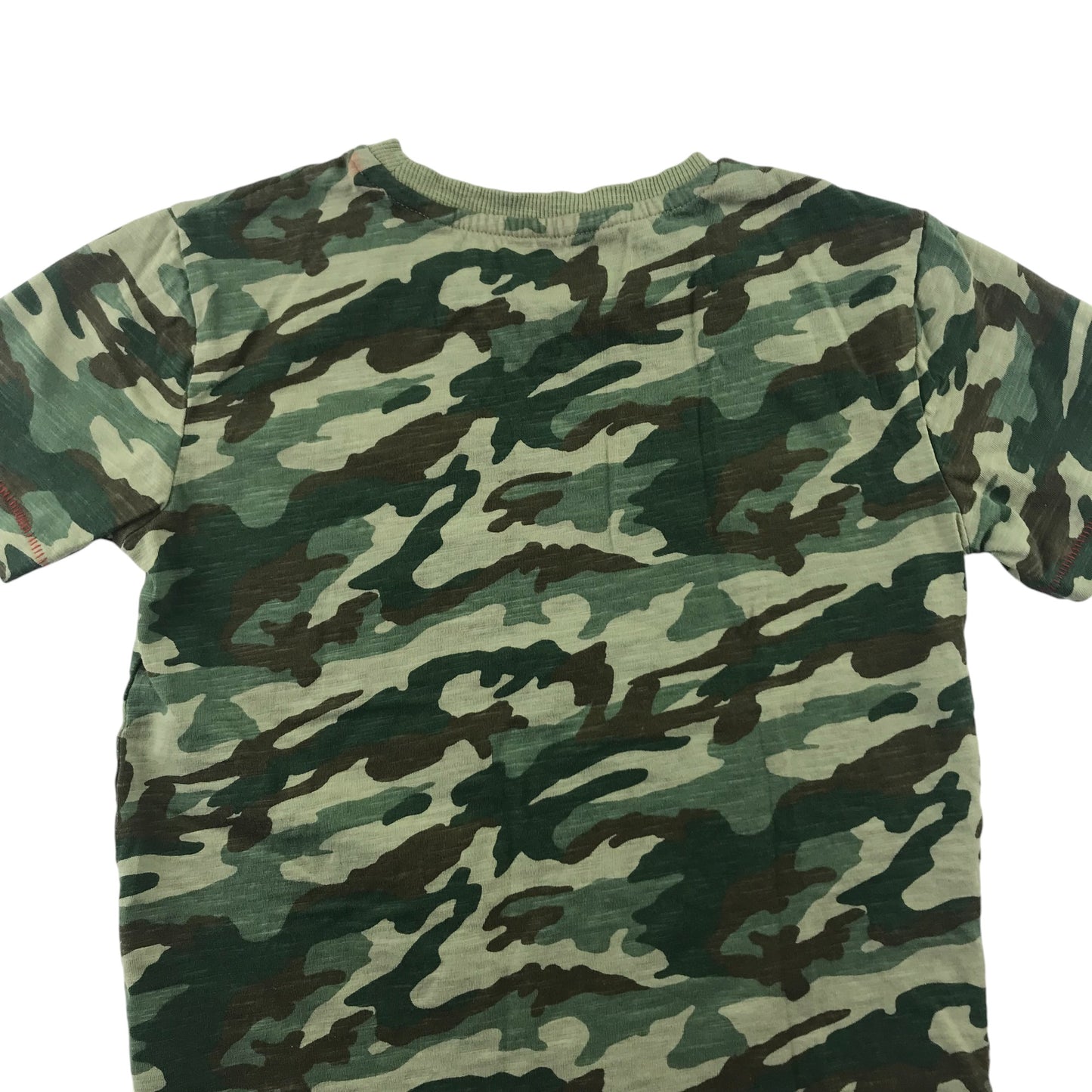 Next T-shirt 6 years khaki and green camo with pocket