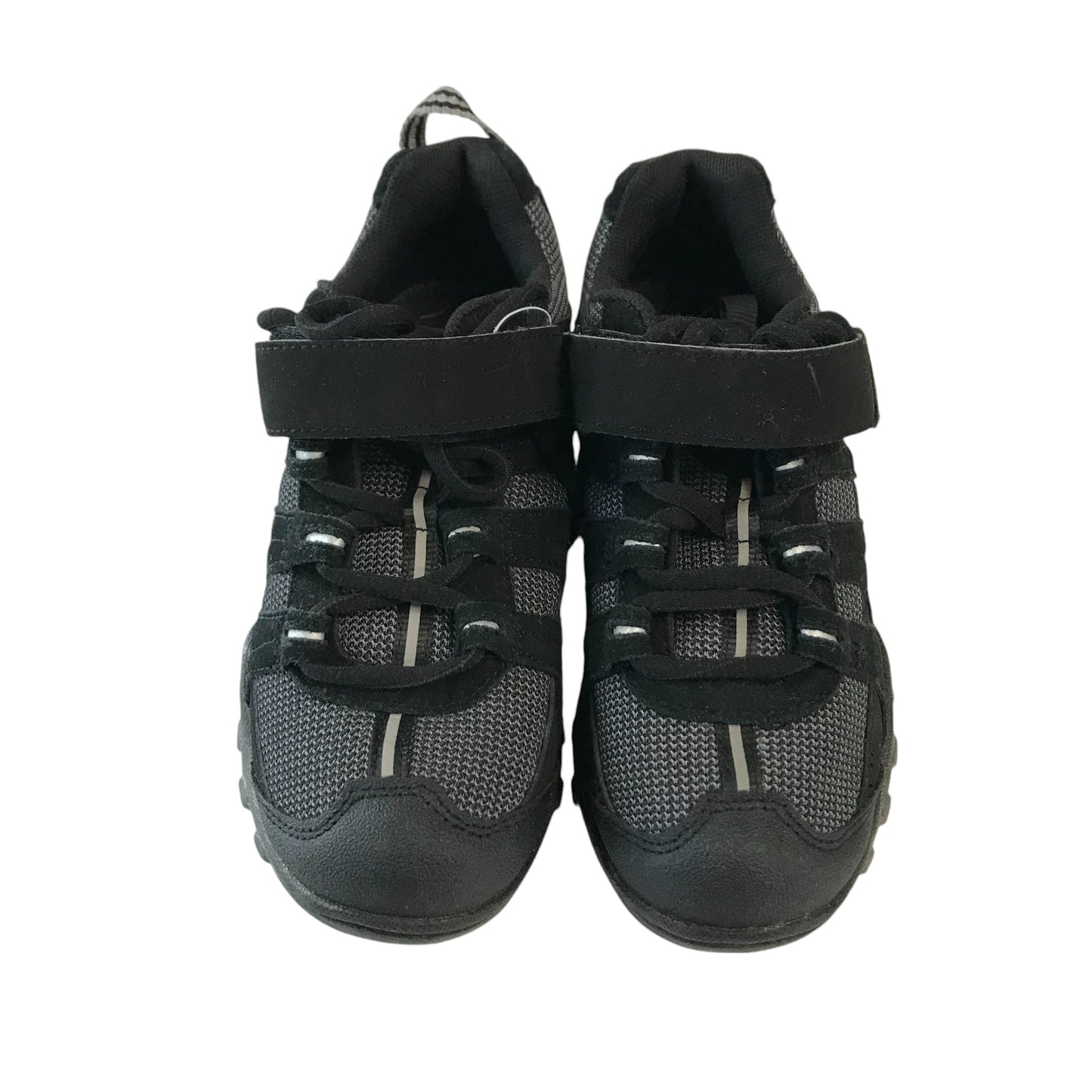 Endura walking shoes shoe size UK 4 black leather and fabric material with laces and straps