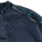 River Island sweater 9-10 years navy blue full zipper floral sleeves