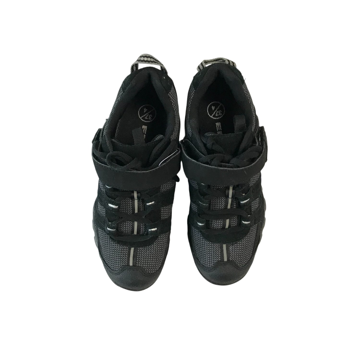 Endura walking shoes shoe size UK 4 black leather and fabric material with laces and straps