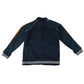 River Island sweater 9-10 years navy blue full zipper floral sleeves