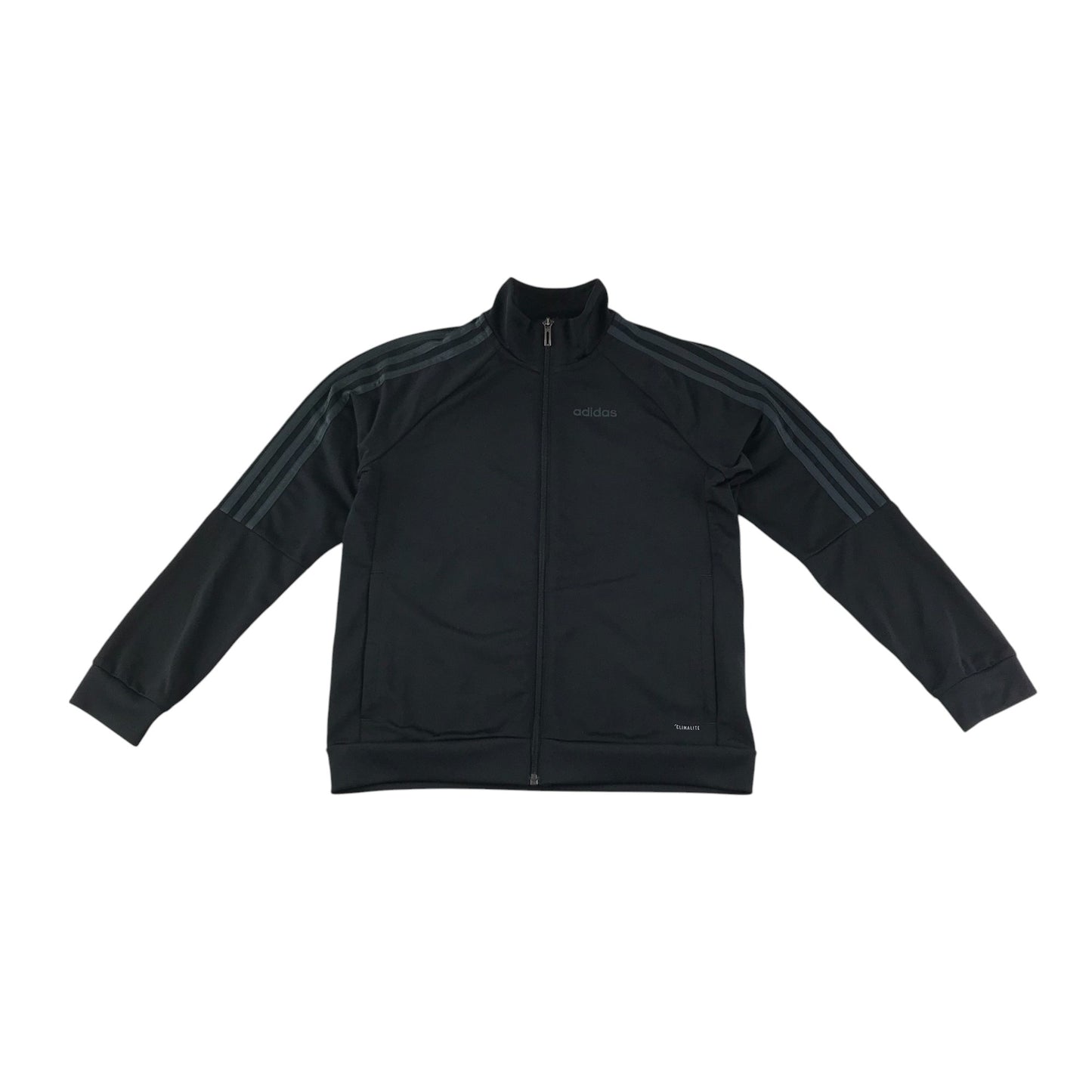Adidas sweatshirt 11-12 years black with grey three stripes