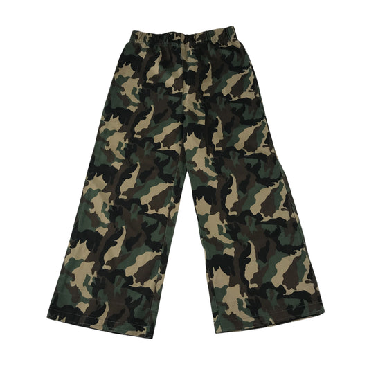 Next trousers 5-6 years khaki and brown camo wide leg pull up cotton