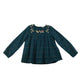 Tu Blouse Age 4 Teal Turquoise embroidered Neckline