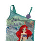 Disney Swimsuit Age 11 Aqua Blue Disney Little Mermaid Ariel One Piece Cossie