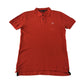 MA.Strum polo shirt men's S orange plain with white logo cotton