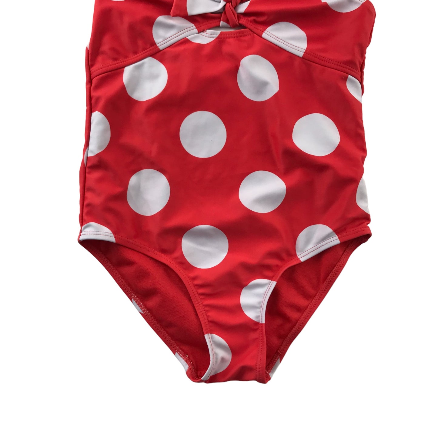 Tu Swimsuit Age 8 Red and White Polka Dot One Piece Cossie