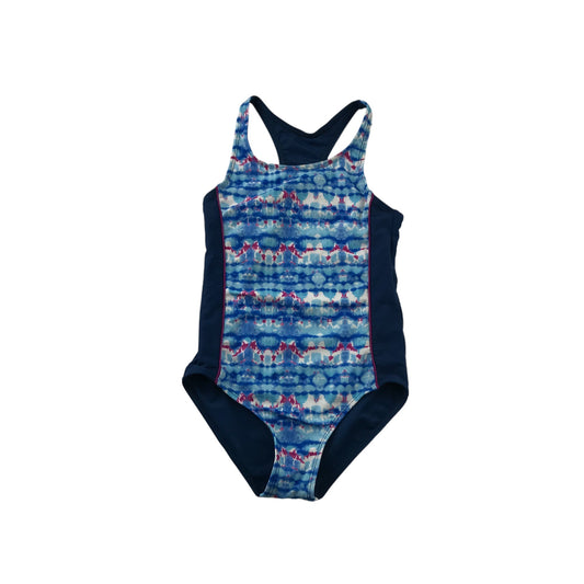 Nutmeg Swimsuit Age 8 Navy and Blue Gradient Graphic Print One Piece Cossie