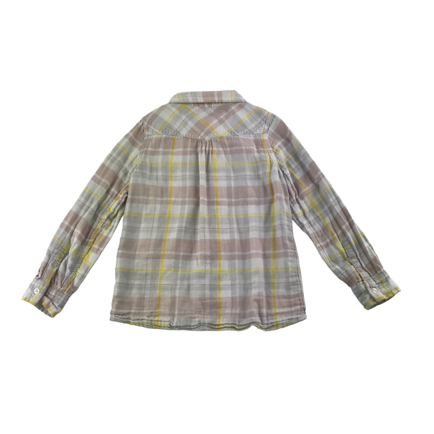 Stella McCartney Shirt Age 7-8 Light pink and Yellow Button Up Cotton