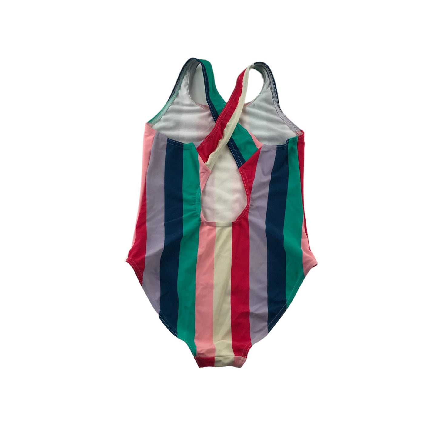 John Lewis Swimsuit Age 9 Multicolour Stripy One Piece Cossie