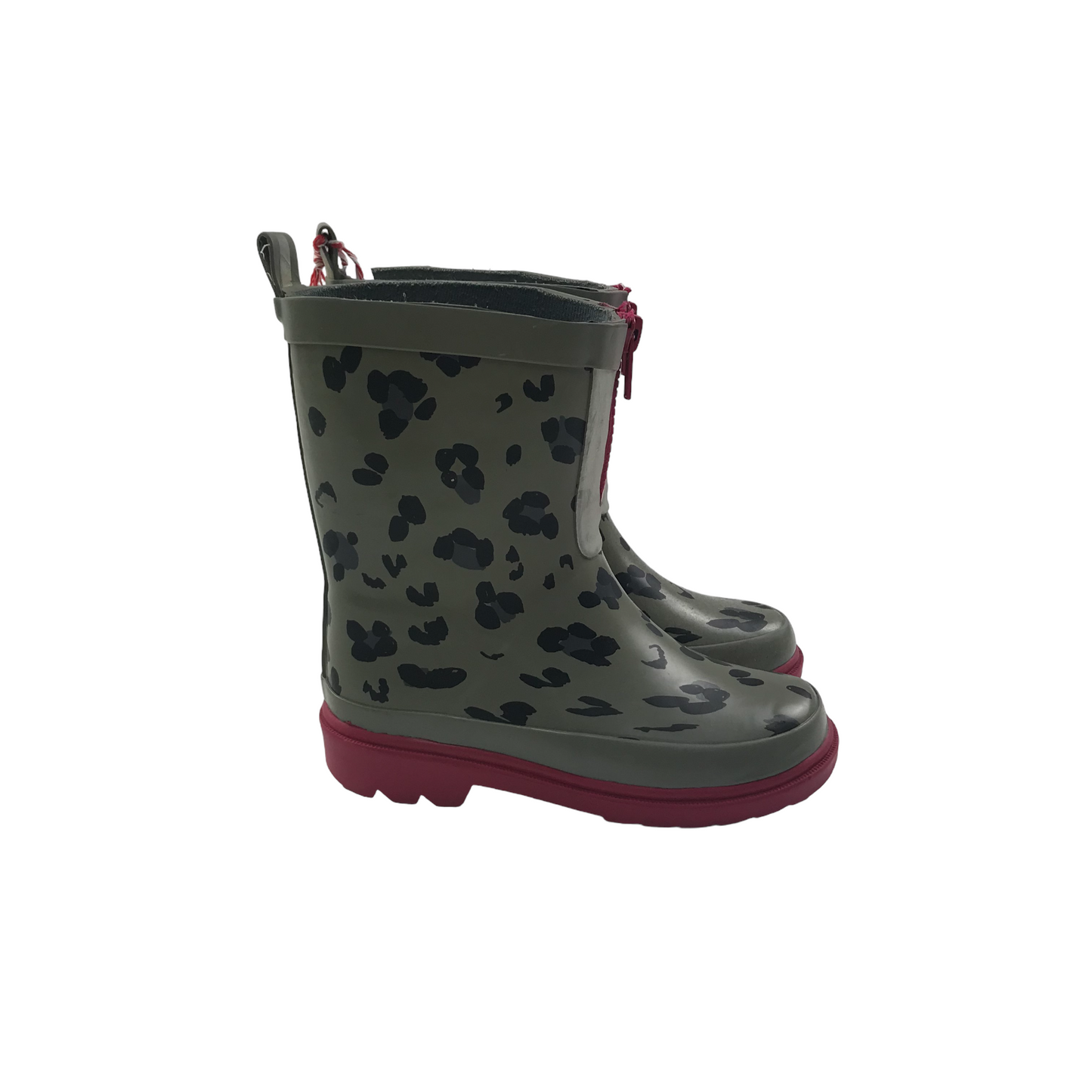 Tu Grey Leopard Print Wellies Shoe Size 10 junior