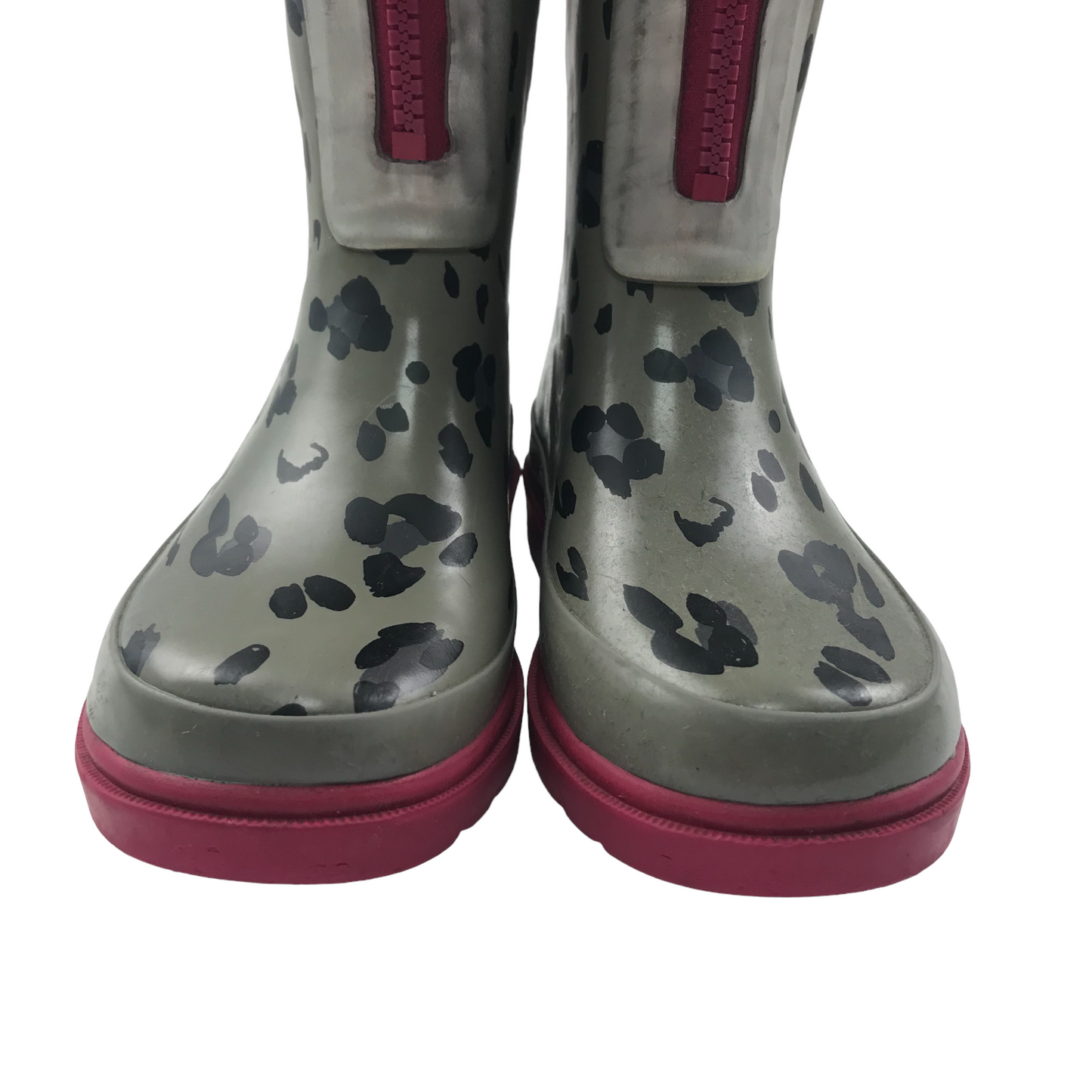 Tu Grey Leopard Print Wellies Shoe Size 10 junior