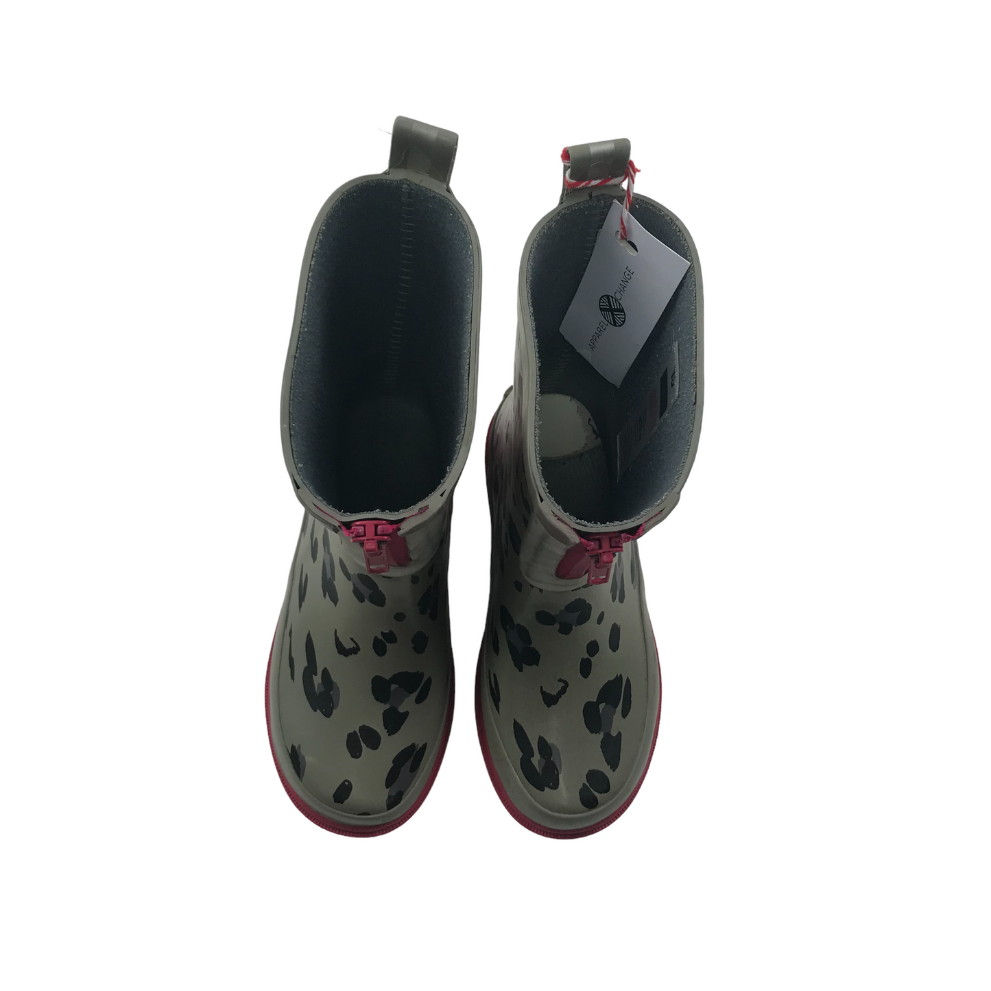 Tu Grey Leopard Print Wellies Shoe Size 10 junior