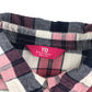 Young Dimensions Shirt Age 10 Navy Pink Checked Pattern Button up Cotton