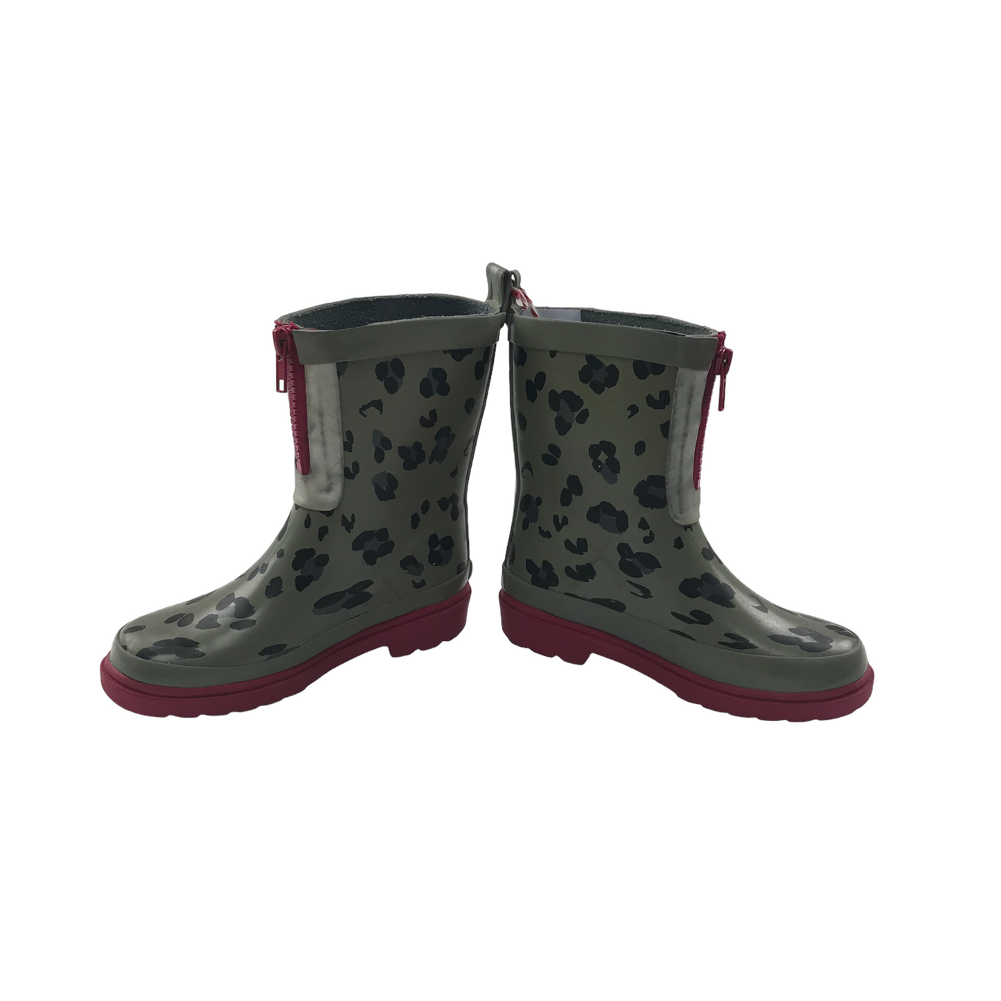 Tu Grey Leopard Print Wellies Shoe Size 10 junior