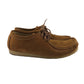 Nanny State shoes shoe size UK 6 camel brown suede moccasin style with laces