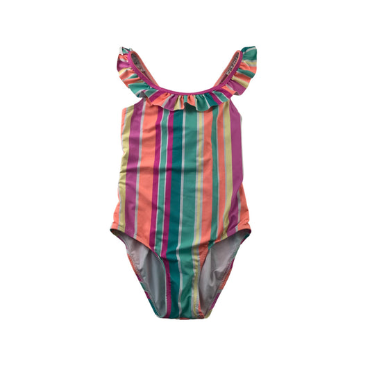 Monsoon Swimsuit Age 9 Multicolour Stripy One Piece Cossie