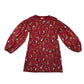 Next dress red festive print pattern long sleeve cotton