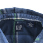GAP Shirt Age 7 Blue Check Pattern Button Up Cotton
