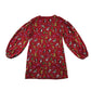 Next dress red festive print pattern long sleeve cotton