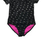 Nutmeg Swimsuit Age 9 Black Silver Seashell One Piece Cossie