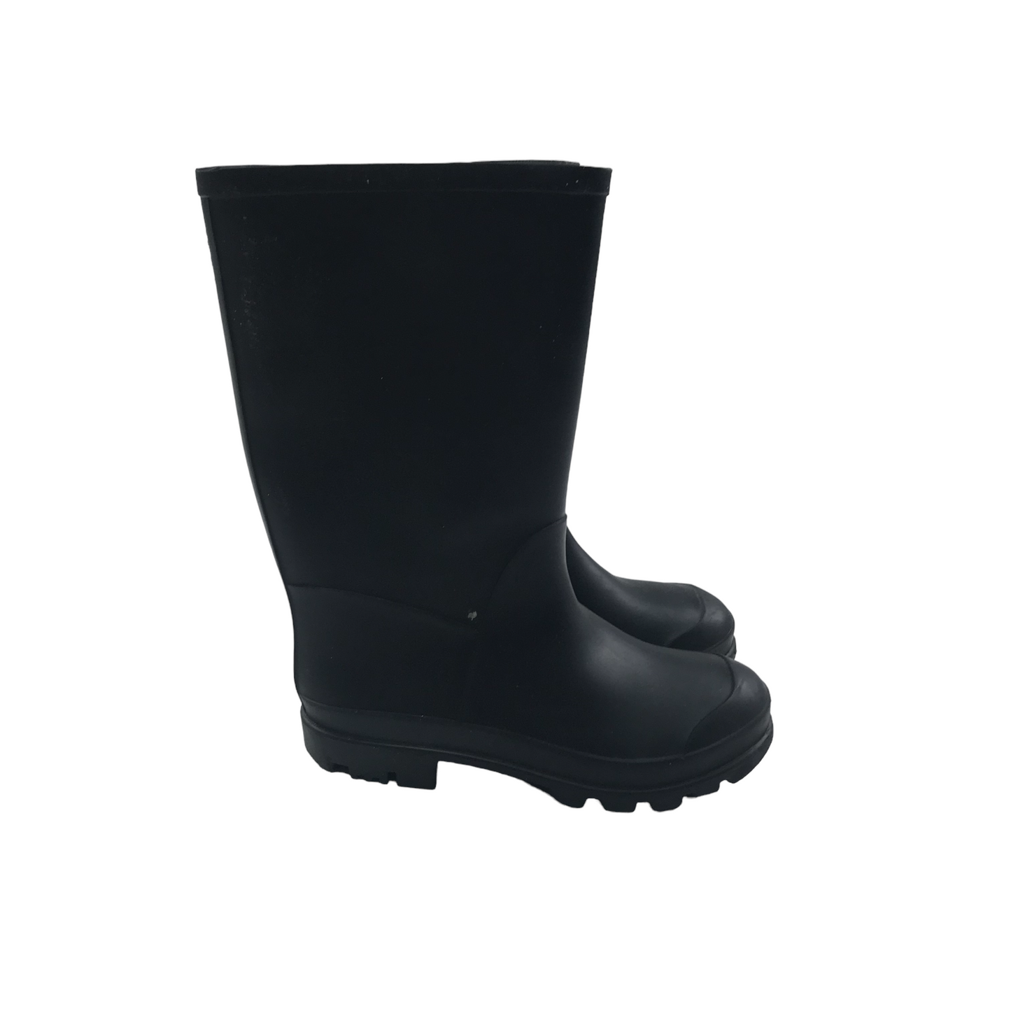 Black Plain Wellies Shoe Size 12 junior