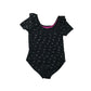 Nutmeg Swimsuit Age 9 Black Silver Seashell One Piece Cossie
