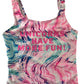 Primark Swimsuit Age 10 Pink and Blue Watercolour Unicorns Have More Fun One Piece Cossie
