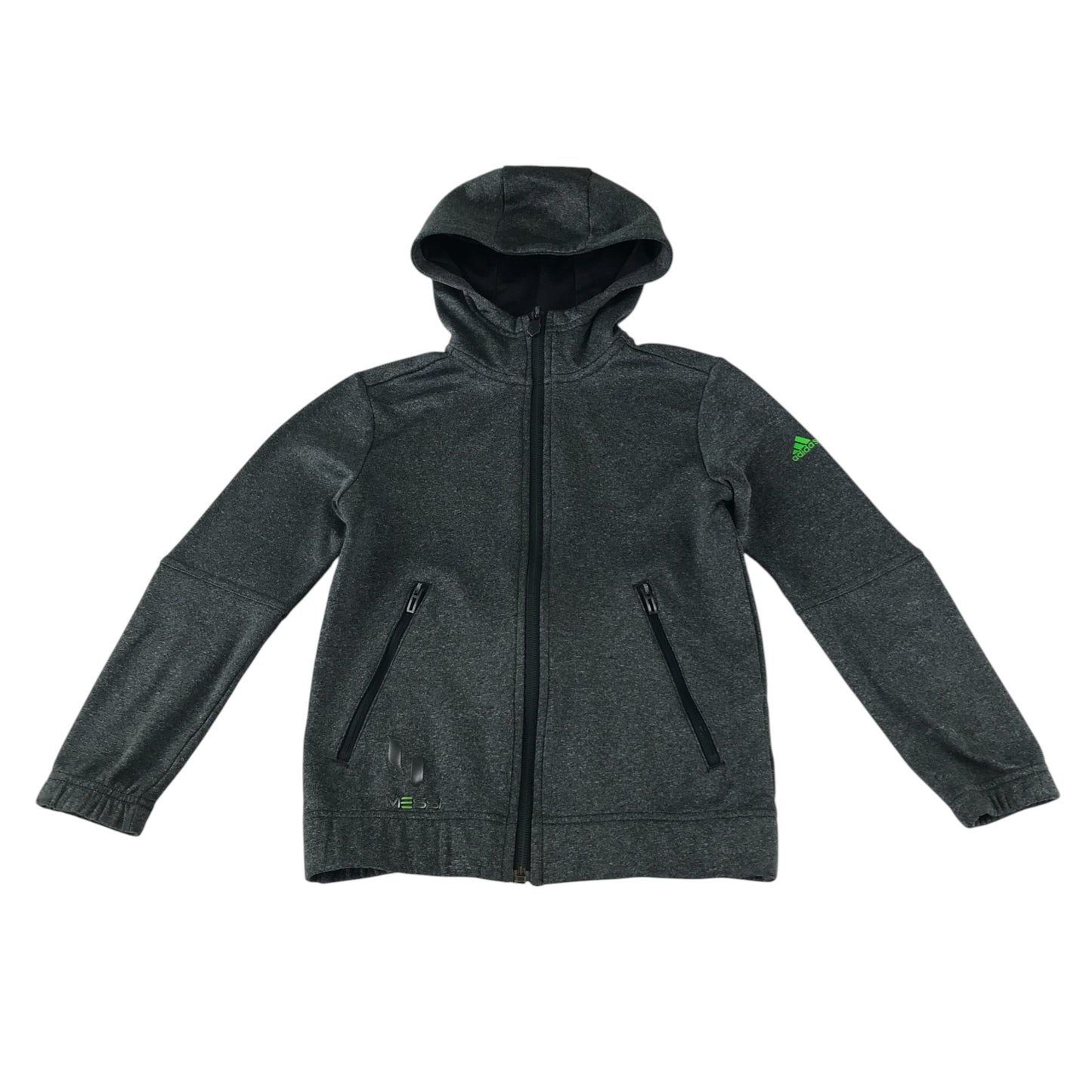 Adidas Messi hoodie 7-8 years grey full zipper sporty sweater