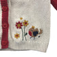 Tu cardigan 4-5 years red and white floral embroidered cotton