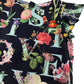 Ted Baker Blouse Age 8 Navy Blue Floral Sleeveless Frill Details