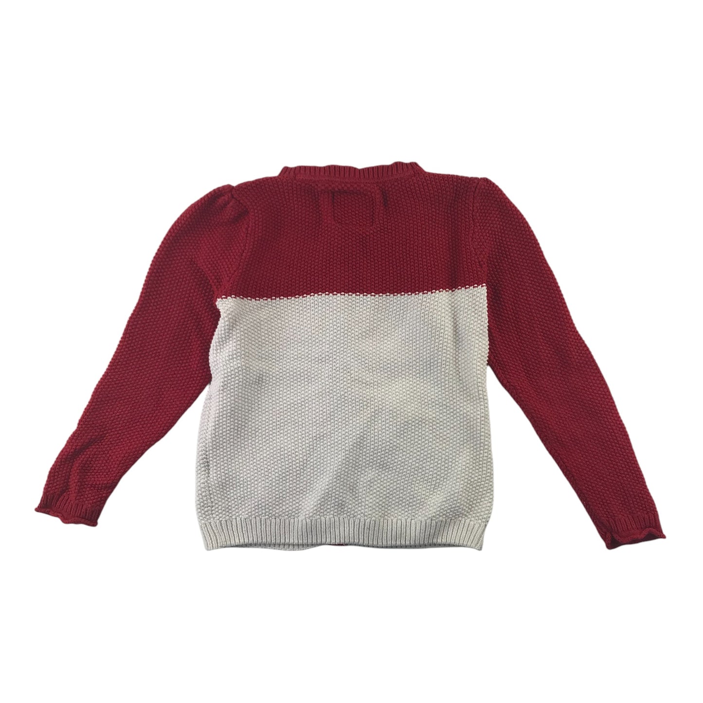 Tu cardigan 4-5 years red and white floral embroidered cotton