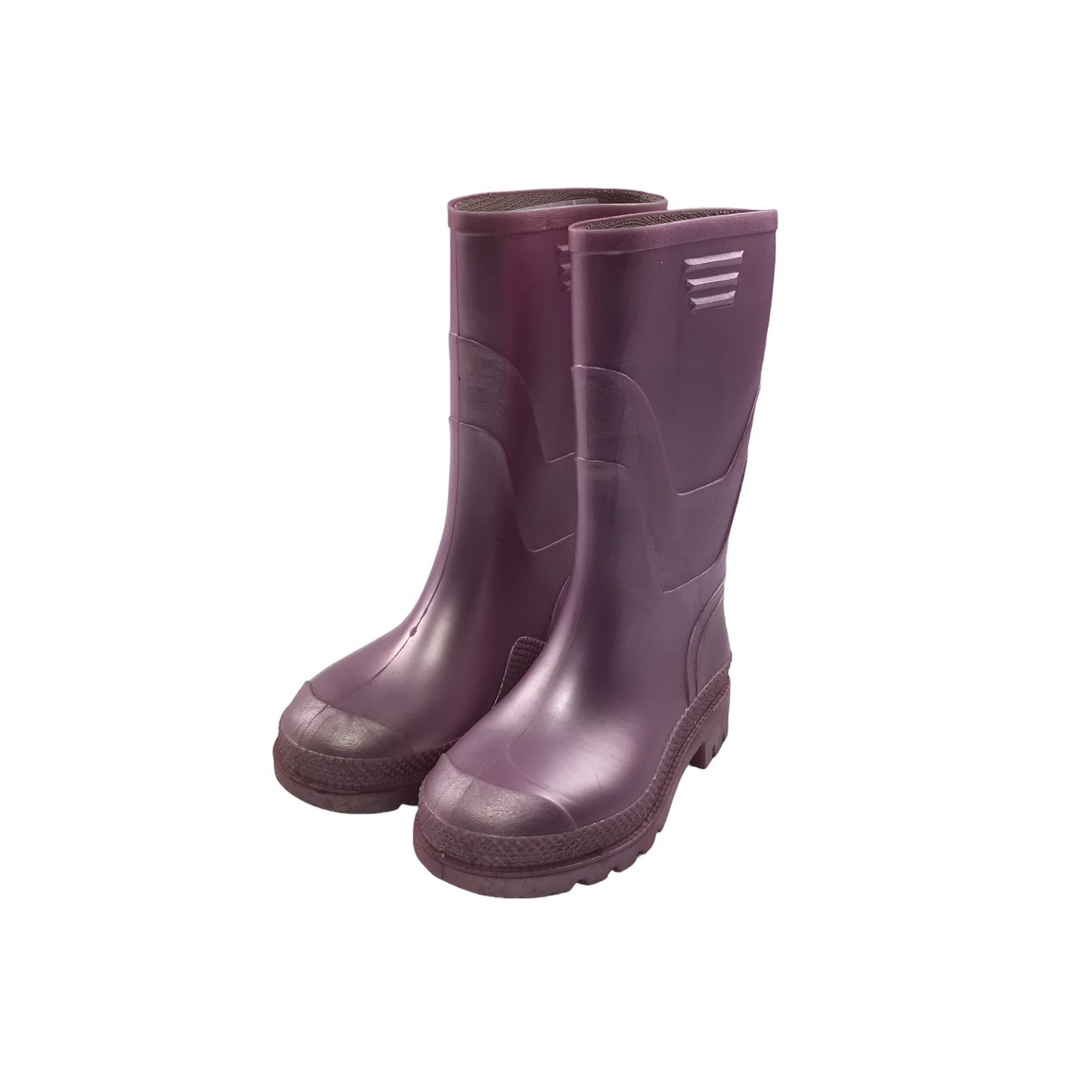 Plain Pink Metallic Shine Wellies Shoe Size 11jr
