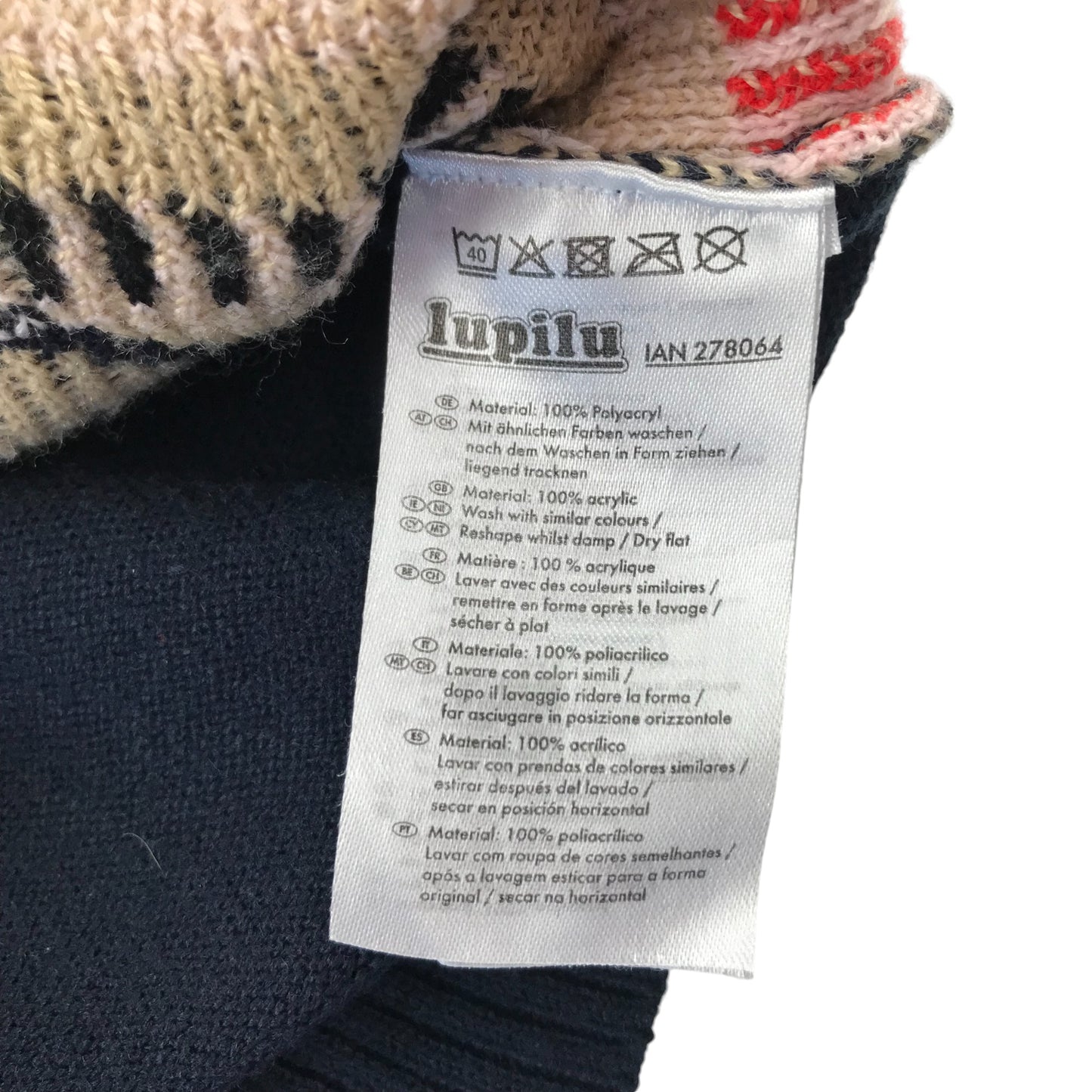 Lupilu Festive Jumper 5-6 Years Navy Rodolph Graphic