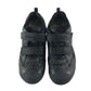 Geox Black Leather School Shoes UK 6 With Hoop and Loop Straps