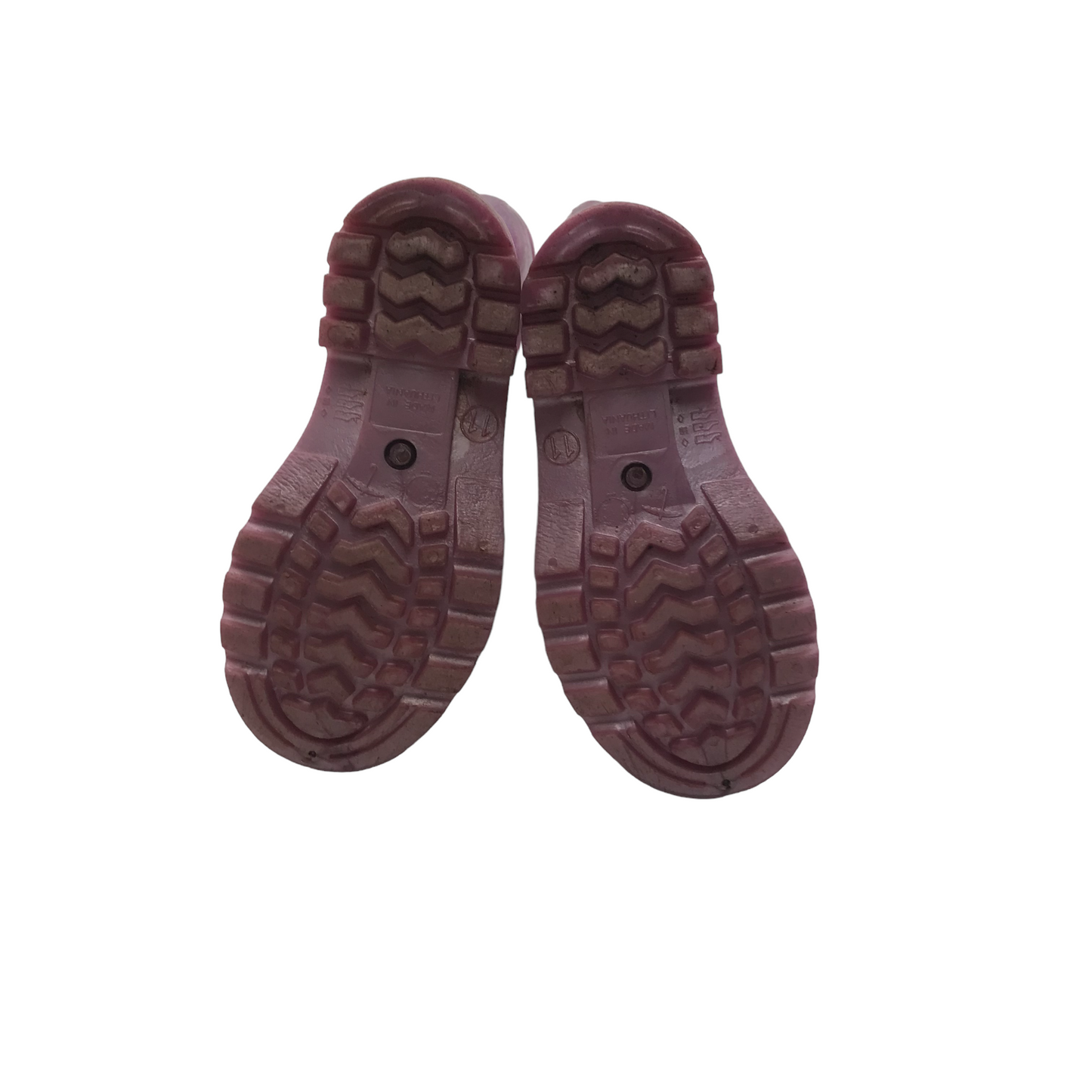 Plain Pink Metallic Shine Wellies Shoe Size 11jr