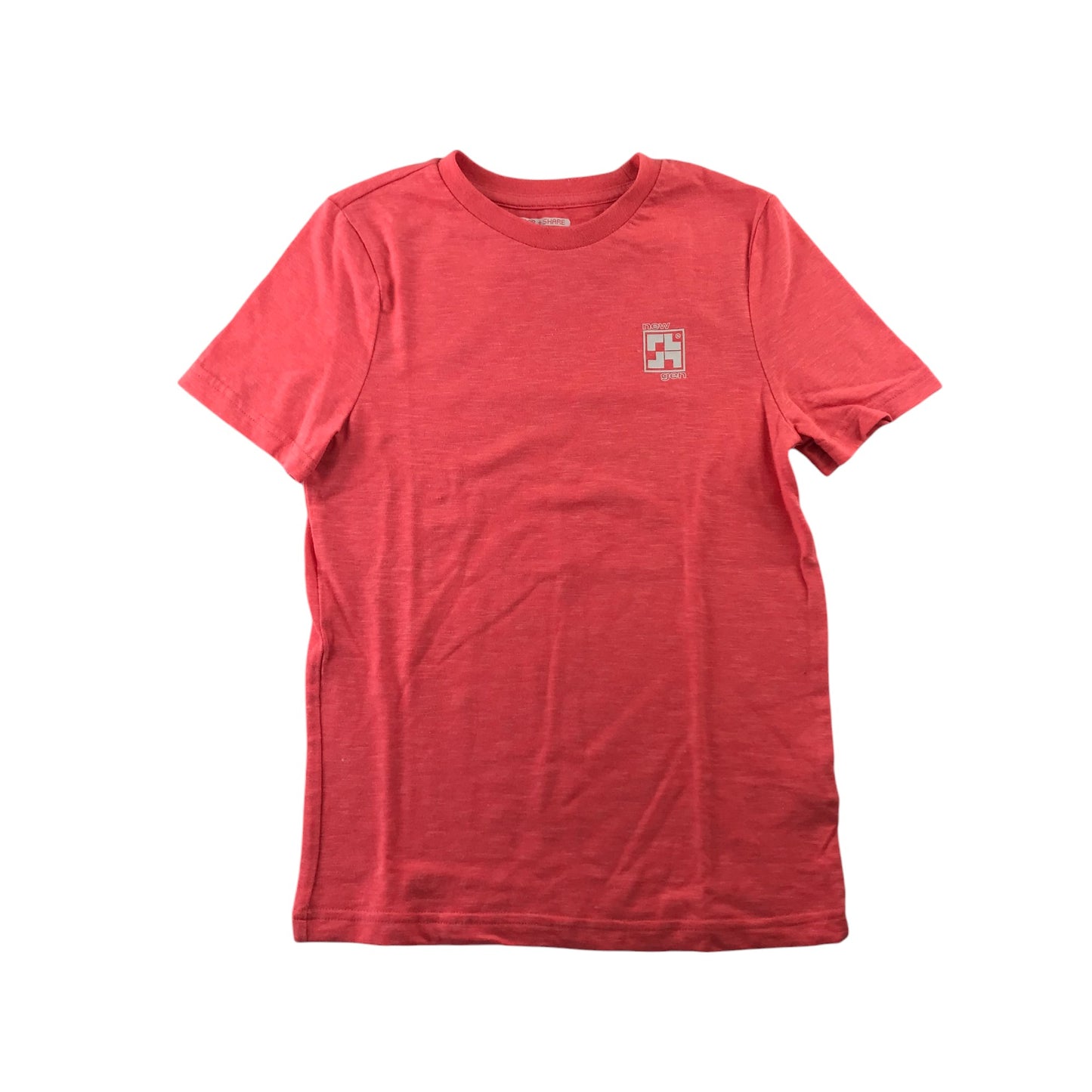 F&F T-shirt 7-8 years red plain gaming new gen