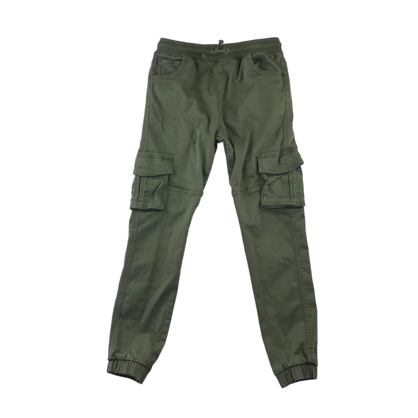 Tu trousers 10-11 years khaki green cargo style cuffed legs