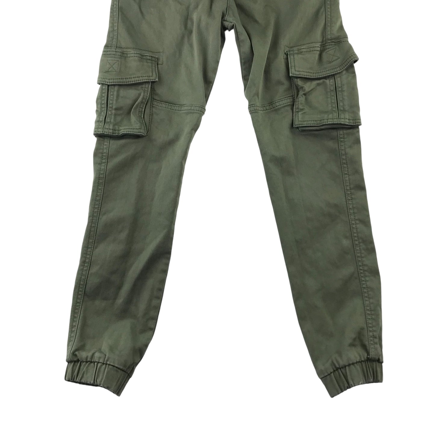 Tu trousers 10-11 years khaki green cargo style cuffed legs