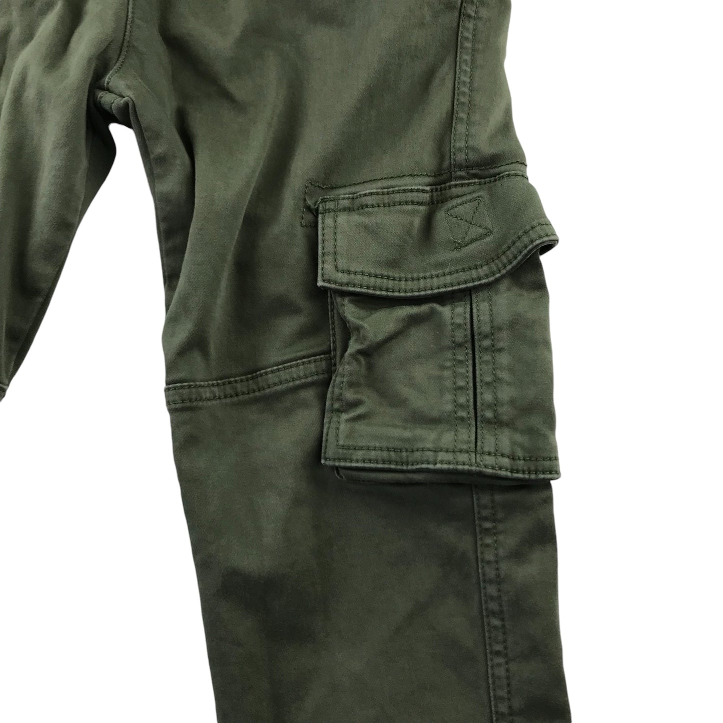 Tu trousers 10-11 years khaki green cargo style cuffed legs