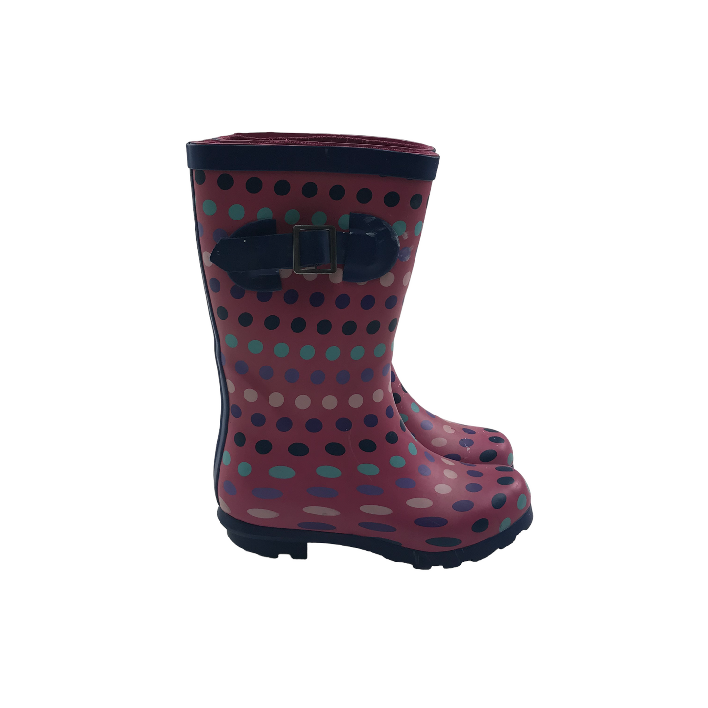 George Pink Polka Dot Wellies Shoe Size 11 junior