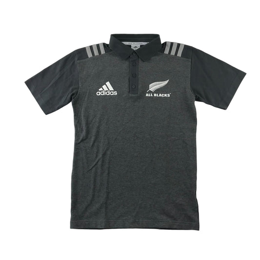 Adidas All Blacks sports polo shirt adult size XS grey short sleeve sport top