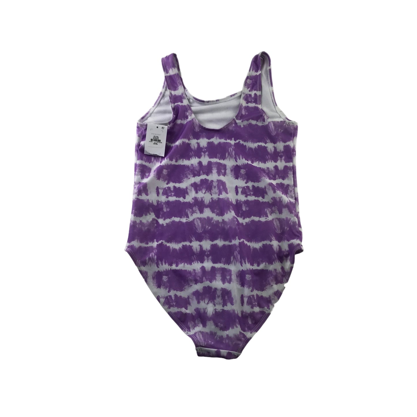 Primark Swimsuit Age 12 Lilac and White Tie Dye Los Angeles One Piece Cossie