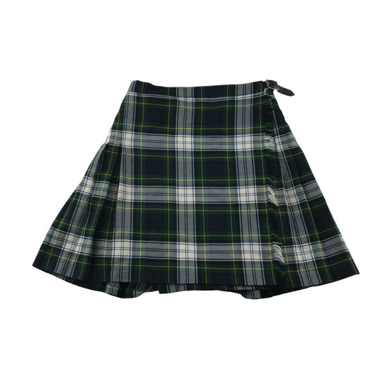 Aitken & Niven kilt Waist 26in length 18in 10-12 years green tartan light fabric