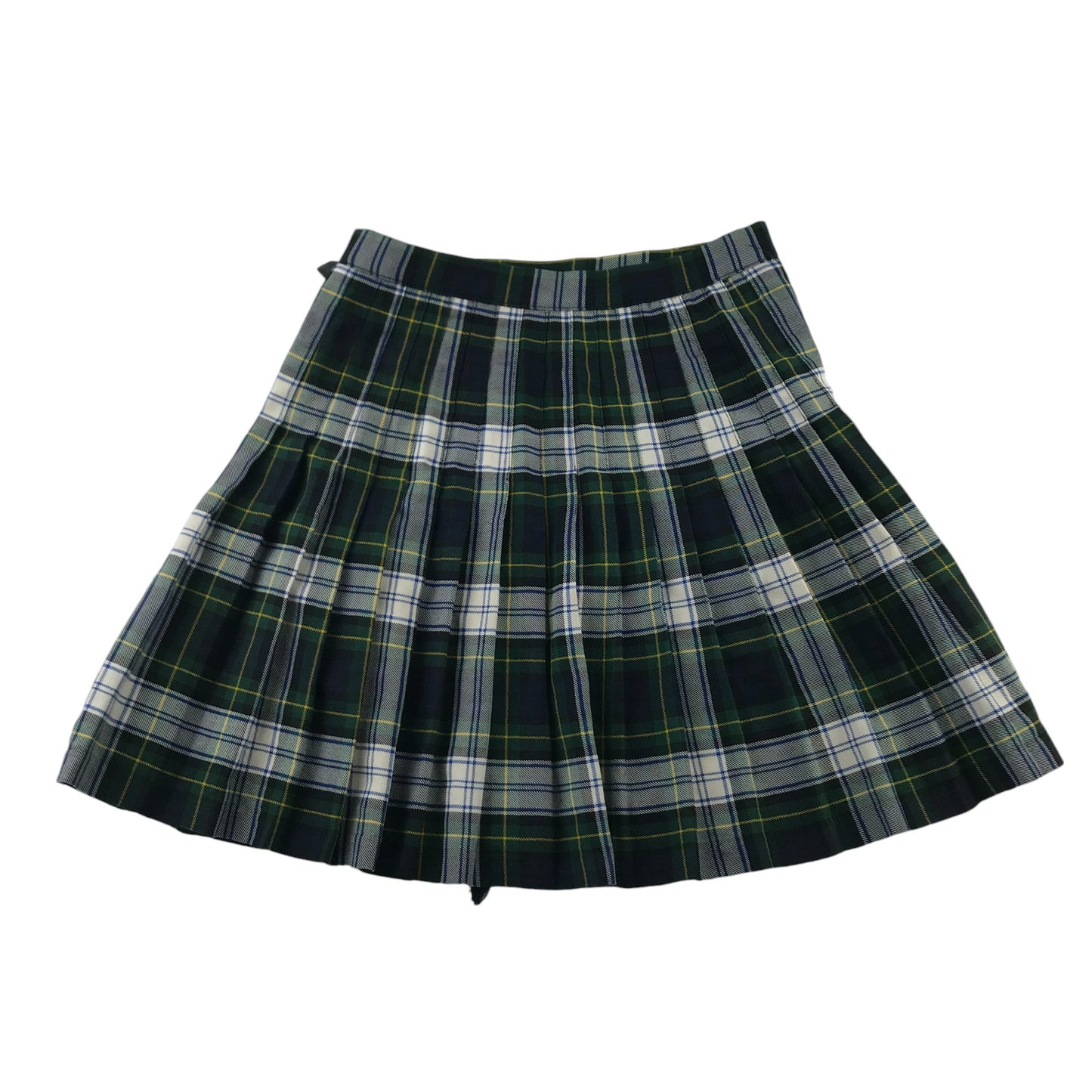 Aitken & Niven kilt Waist 26in length 18in 10-12 years green tartan light fabric