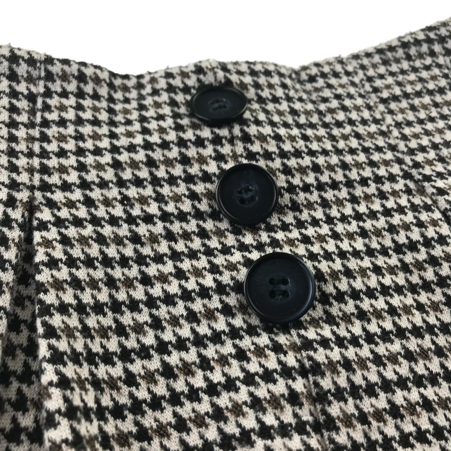 Zara skort 9 years black and white houndstooth knit pattern