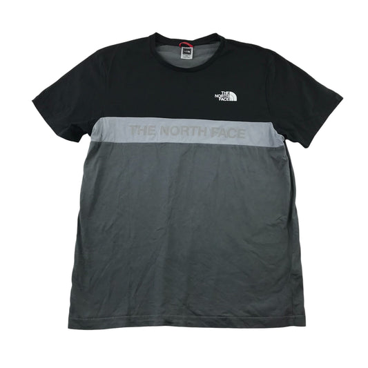 The North Face t-shirt men size M grey and black short sleeve cotton