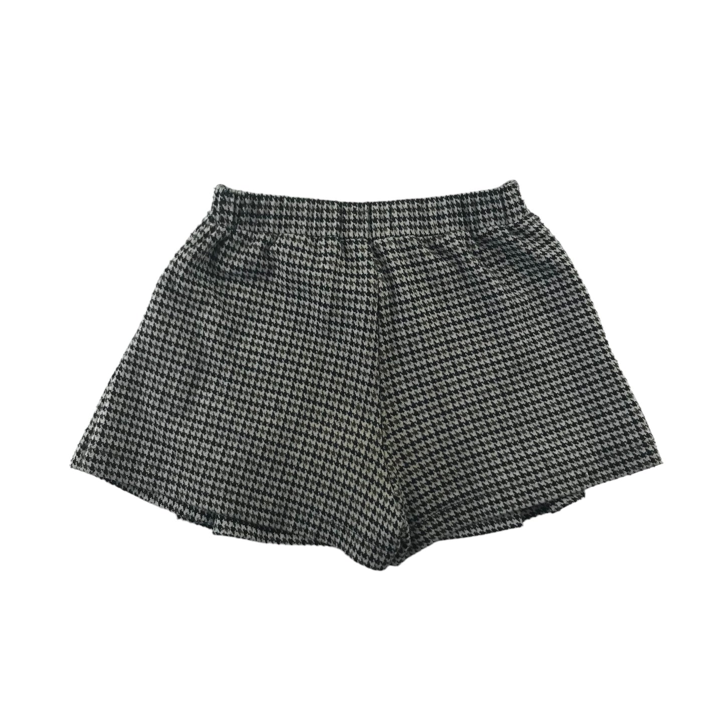 Zara skort 9 years black and white houndstooth knit pattern