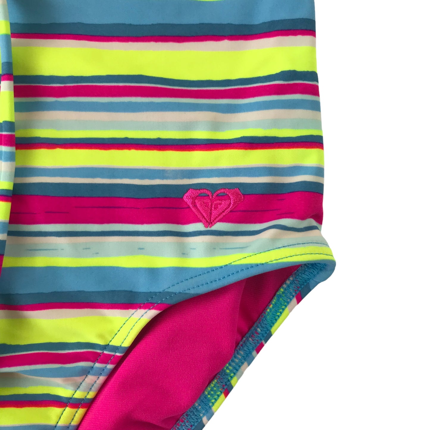 Roxy Girls Swimsuit Age 13 Multicolour Stripy sleeveless One Piece Cossie